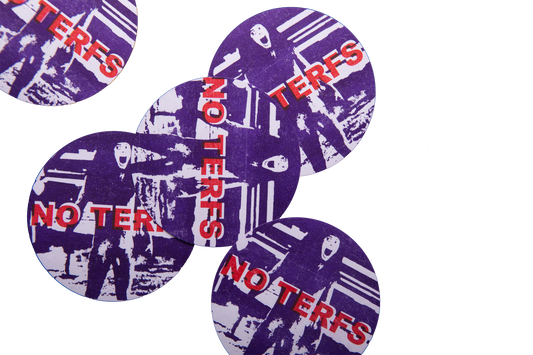 NO TERFS Stickers (Set of 5, WEATHER RESISTANT)