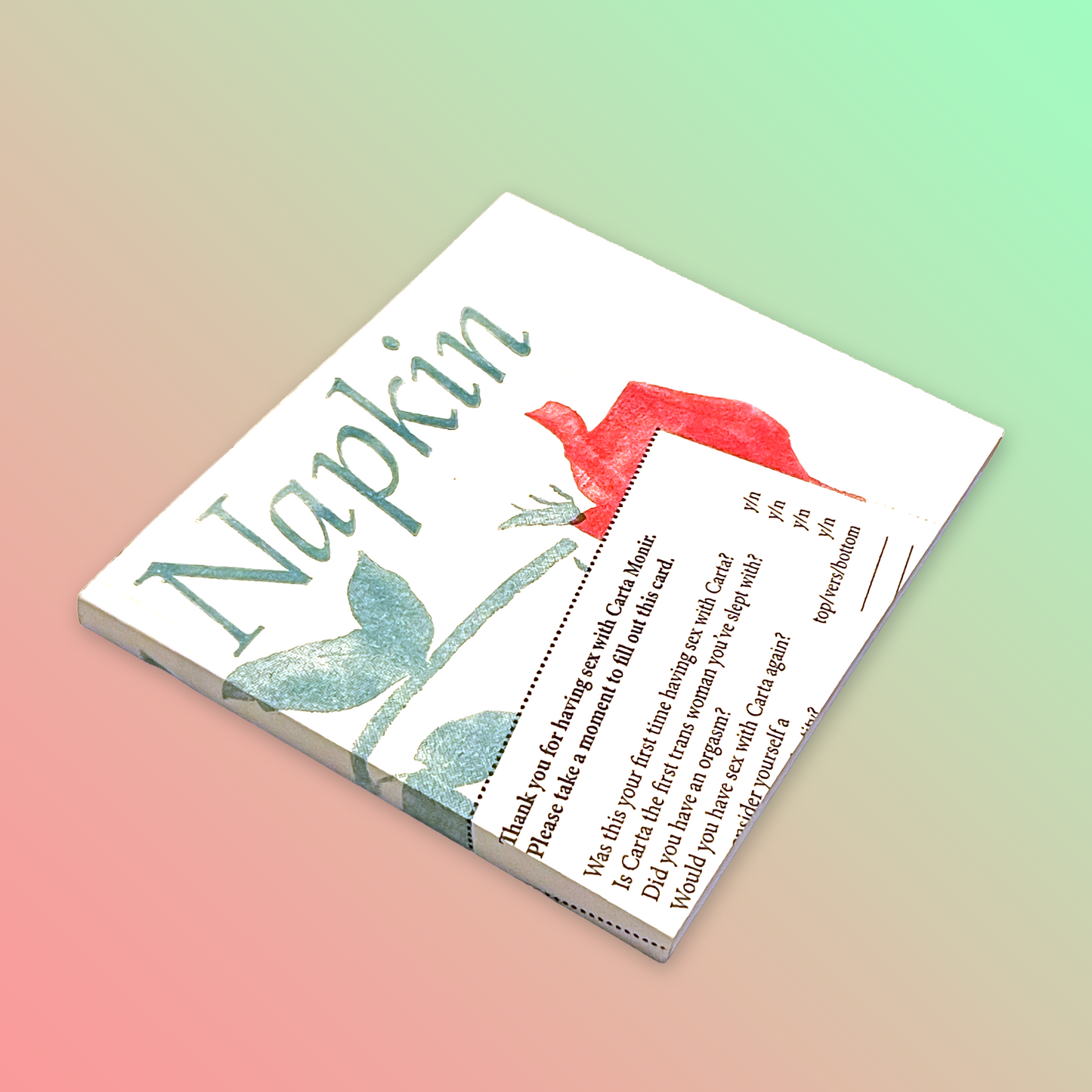 Napkin (Thank You For Having Sex With Carta Monir) by Carta Monir