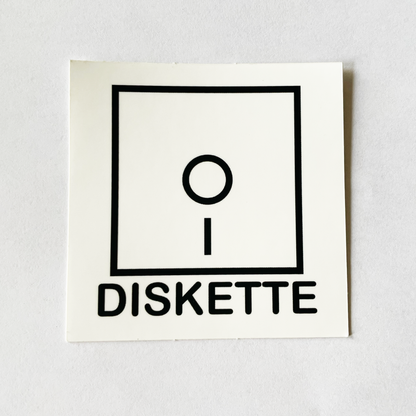 Diskette Logo Sicker